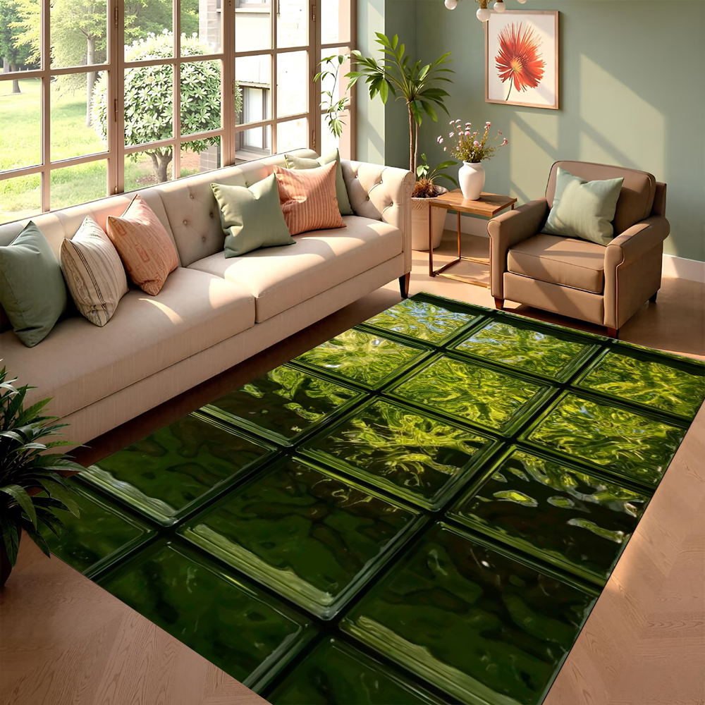 Commercial Glass Printing - Rural Style Floral Window Printed Carpet