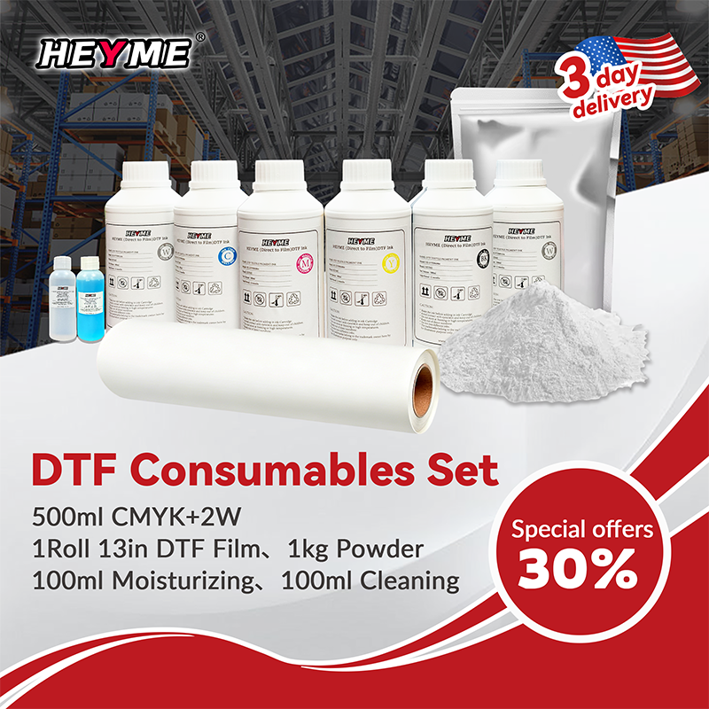 Dtf Hot Peel Film - DTF Printing Supplies Set 500ml CMYKW