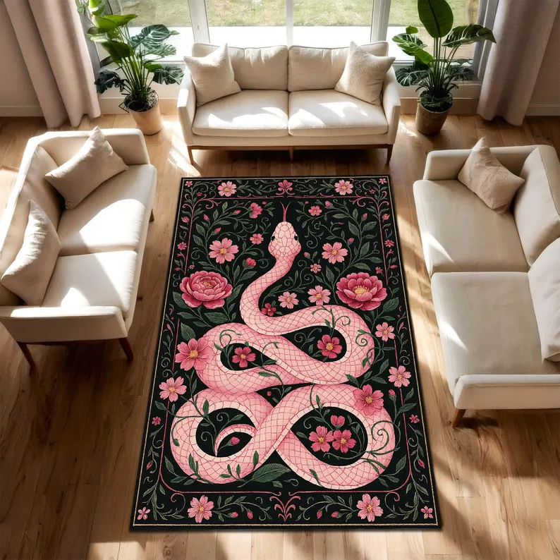 Mystical Snake and Floral Desi - Commercial Printing And Design incelemesi ve fiyatı
