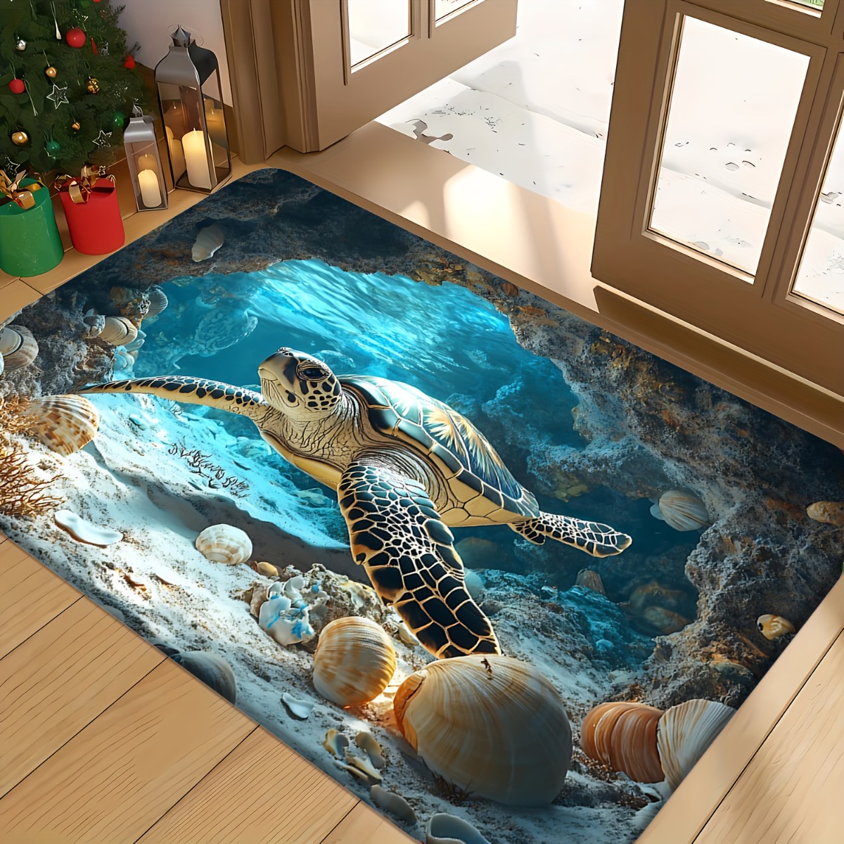 Sea Turtle Rug Velvet Flannel  - Commercial Printing And Design incelemesi ve fiyatı