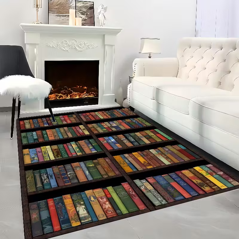Bookshelf Area Rug for Teen St - Commercial Printing Books incelemesi ve fiyatı