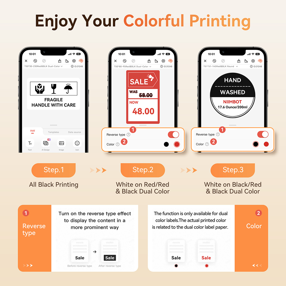 Niimbot B21 PRO Red Black Colo - Commercial Shirt Printing Machine incelemesi ve fiyatı