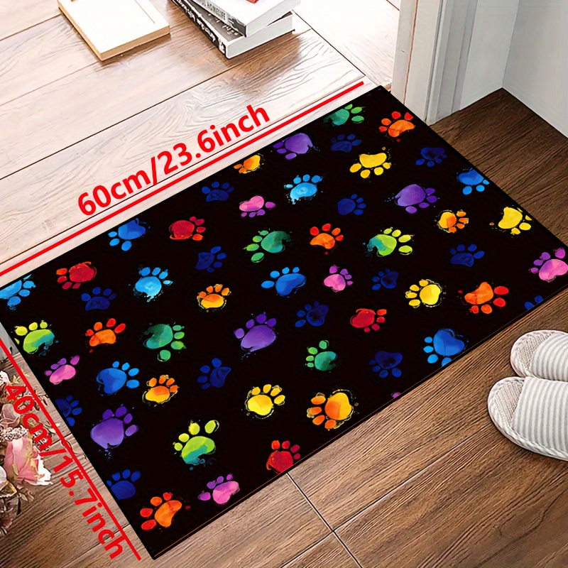 1pc Vibrant Dog Paw Print Area - Commercial Printing And Design incelemesi ve fiyatı