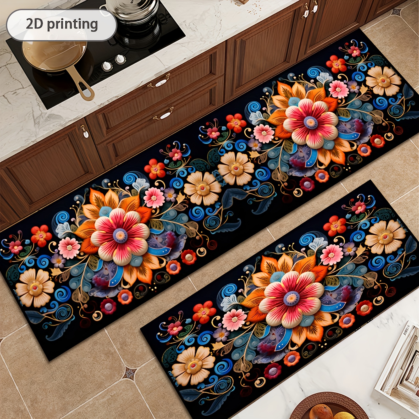 2D Printing Retro Floral Patte - Commercial Printing And Design incelemesi ve fiyatı