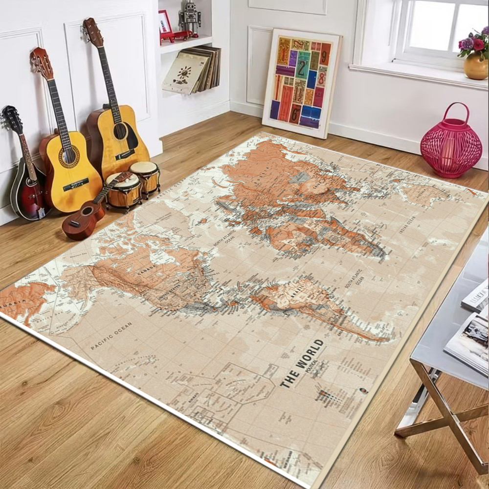World Map Printed Carpet Child - Commercial Printing Services incelemesi ve fiyatı