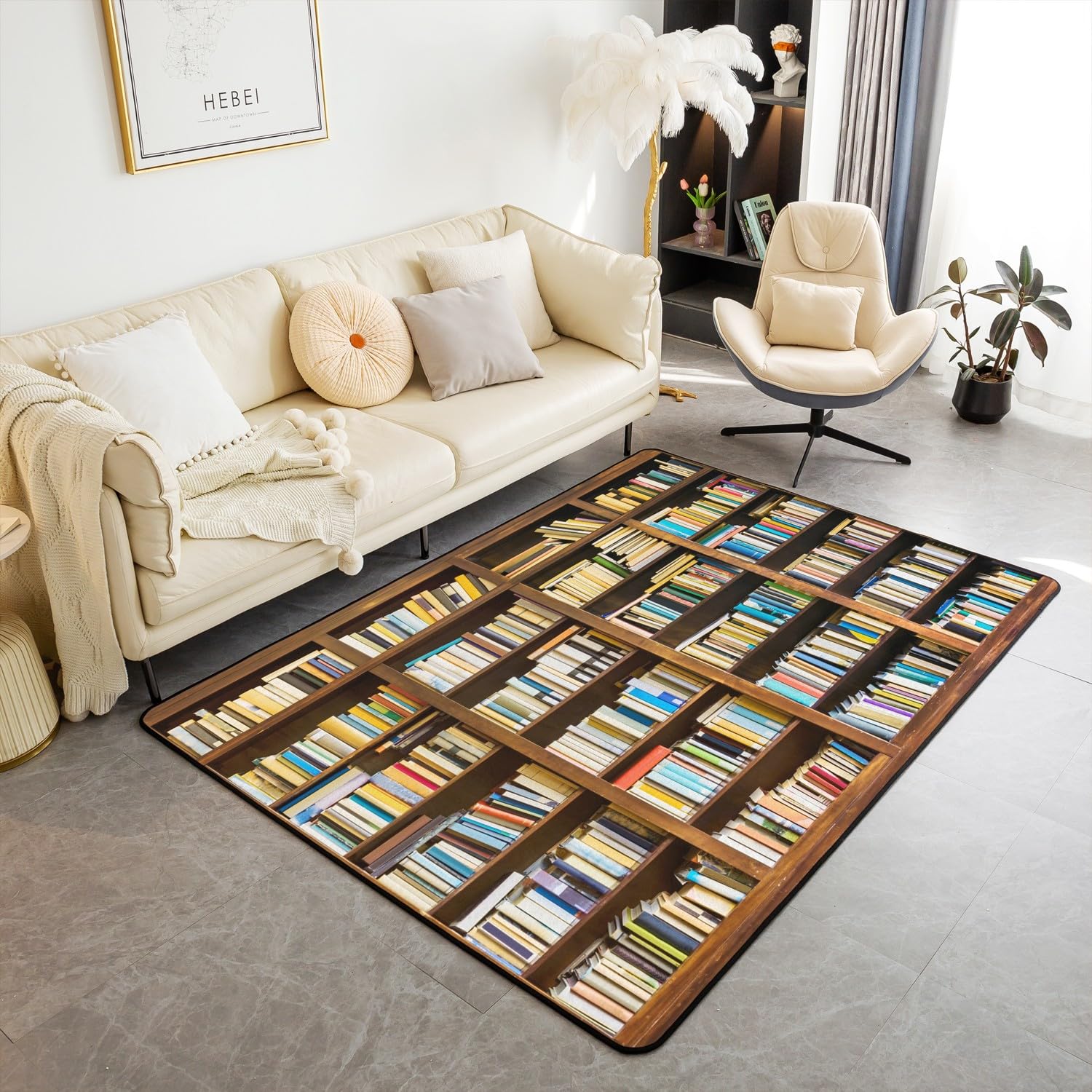 Bookshelf Area Rug for Teen St - Commercial Printing Books incelemesi ve fiyatı