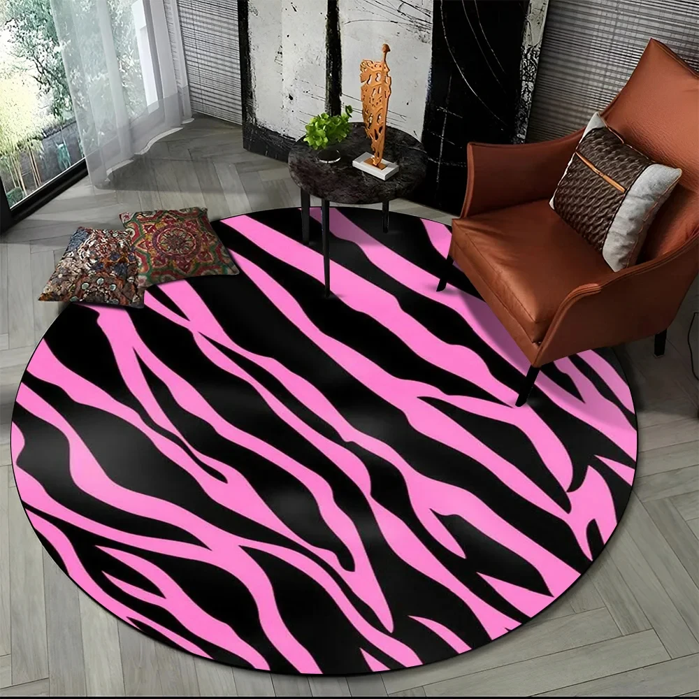 Pink Zebra Stripe Print Round  - Commercial Printing Services incelemesi ve fiyatı