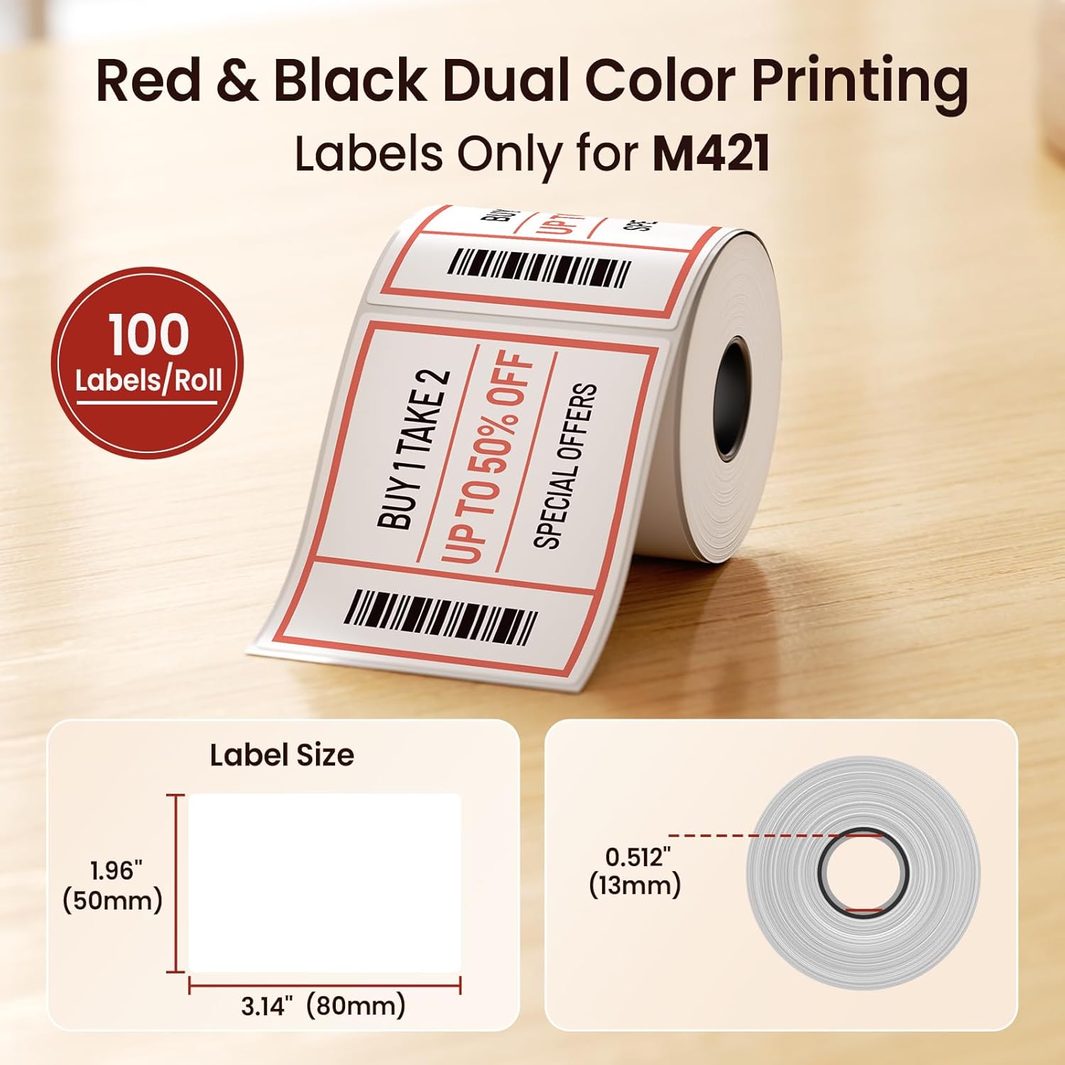 Red & Black Adhesive Thermal L - Commercial Printing Services incelemesi ve fiyatı