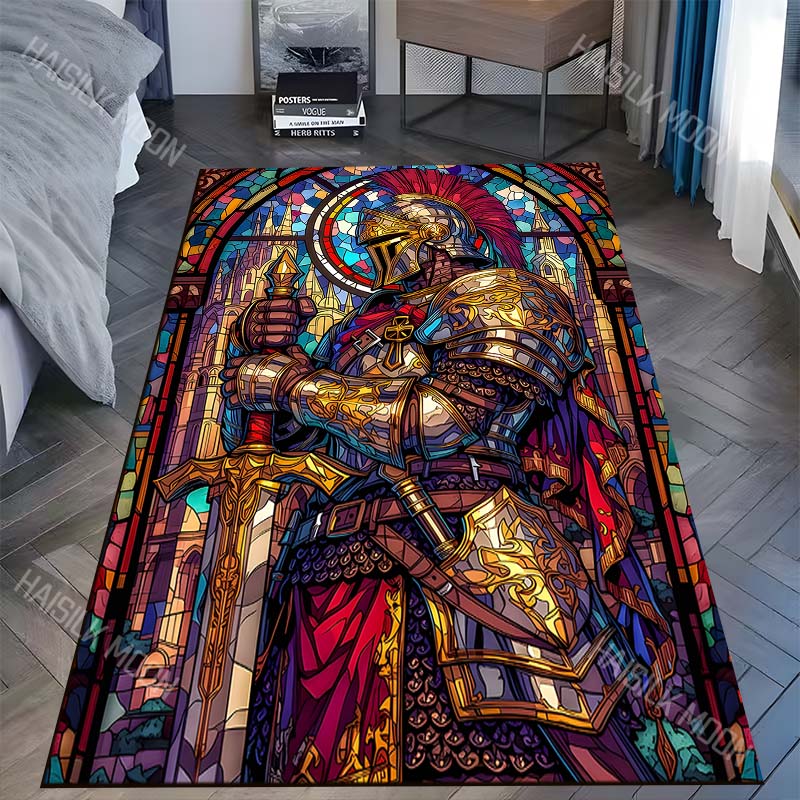 Stained glass knight with swor - Commercial Glass Printing incelemesi ve fiyatı