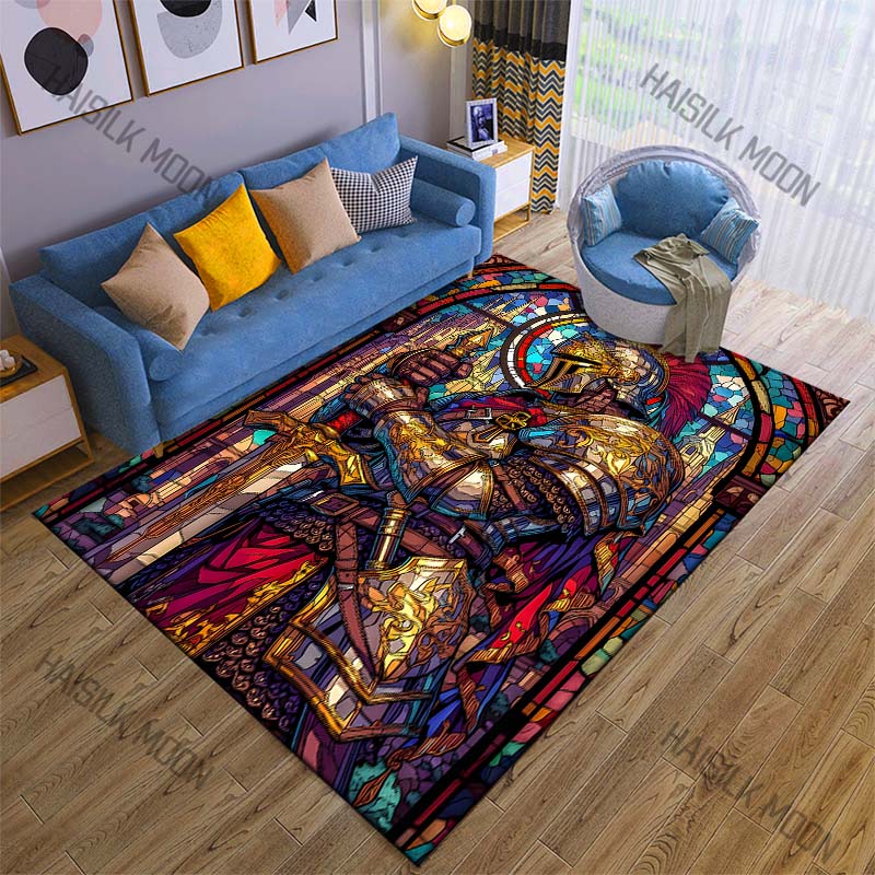 Stained glass knight with swor - Commercial Glass Printing incelemesi ve fiyatı