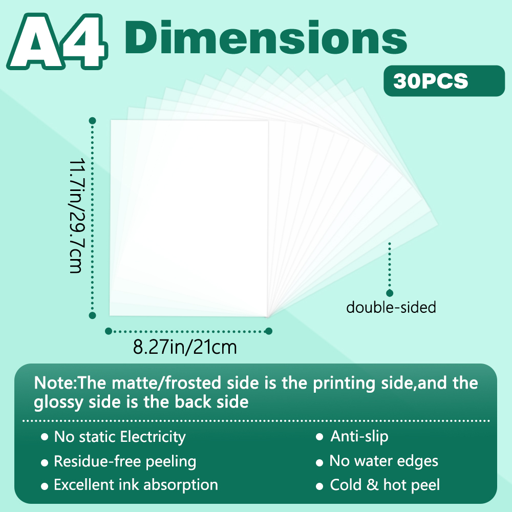 30 Sheets of Dtf Transfer Film - Dtf Hot Peel Film incelemesi ve fiyatı