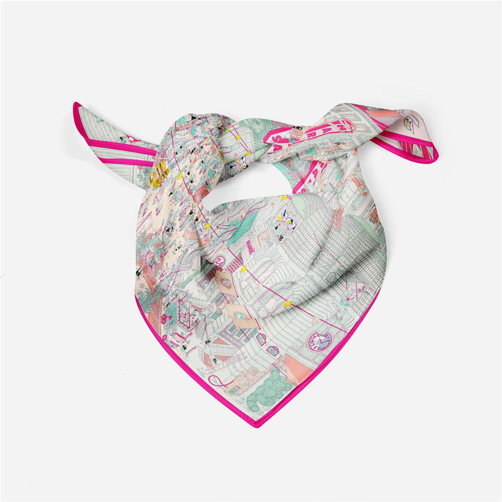 Twill Silk Scarf Woman Commerc - Commercial Wrap Printing incelemesi ve fiyatı