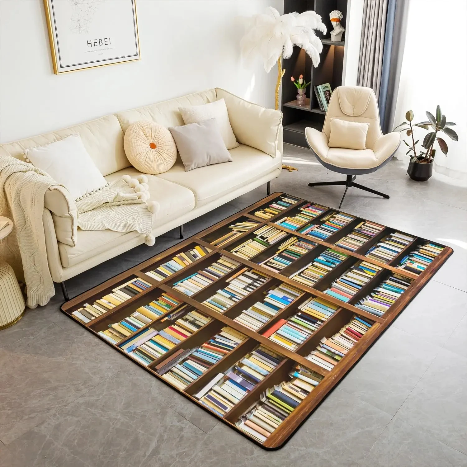 Bookshelf Area Rug for Teen St - Commercial Printing Books incelemesi ve fiyatı