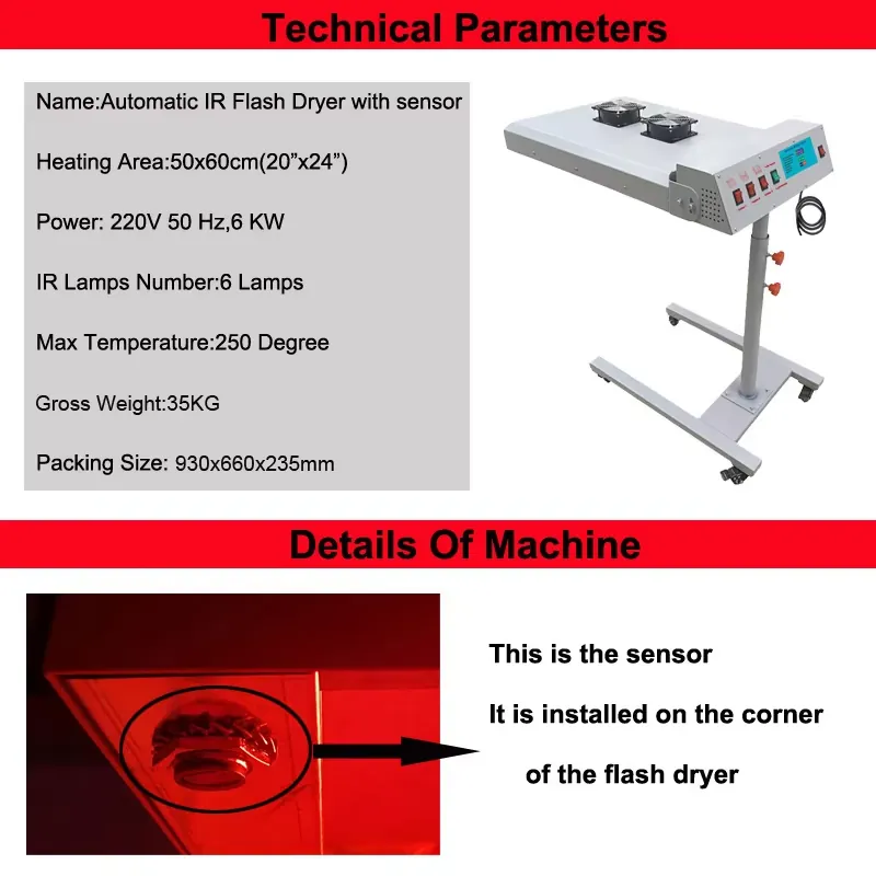 Temperature Control Flash Drye - Flash Dryer Screen Print incelemesi ve fiyatı