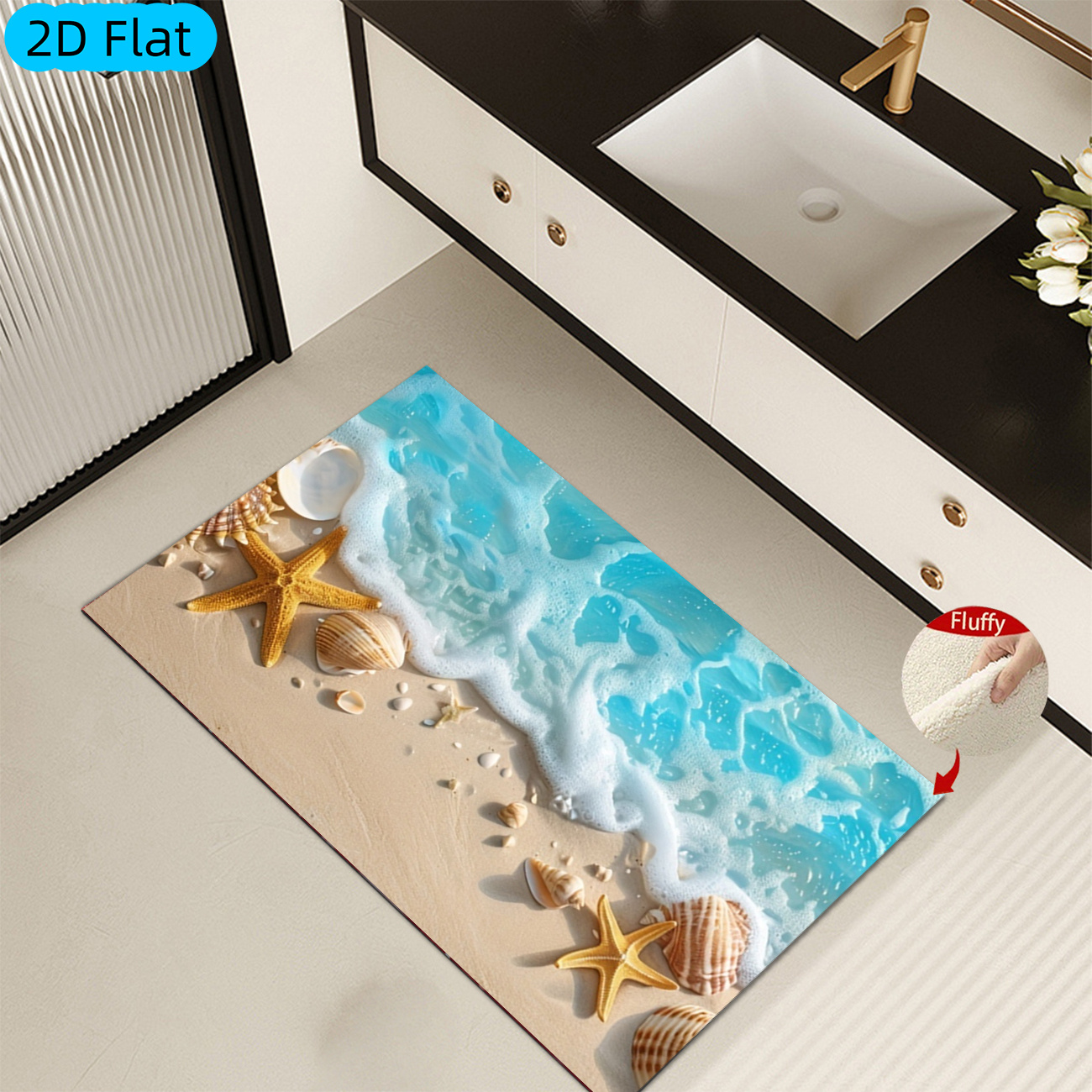 Beach Wave Rug Velvet Flannel  - Commercial Printing And Design incelemesi ve fiyatı